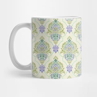 Damask modern yellow Mug